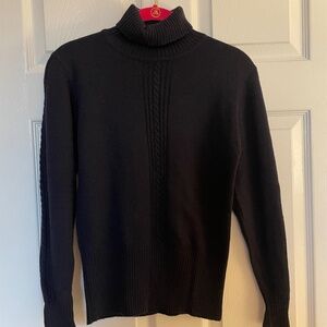Jones New York Petite Navy Turtleneck Sweater Wool Blend - Size P/S